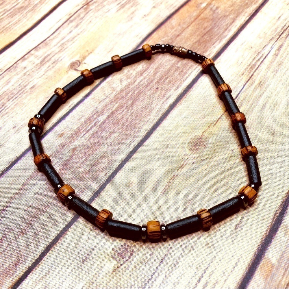 Vintage‎ Beaded Choker Necklace VSCO Brown Black Beach Girls Bead Women's Cruise